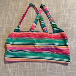 Next by Athena Women Multicolor Striped Cross Back Bikini Top 36B/C NE52464